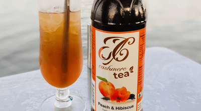 Refreshing Peach and Hibiscus Iced Tea Cocktail