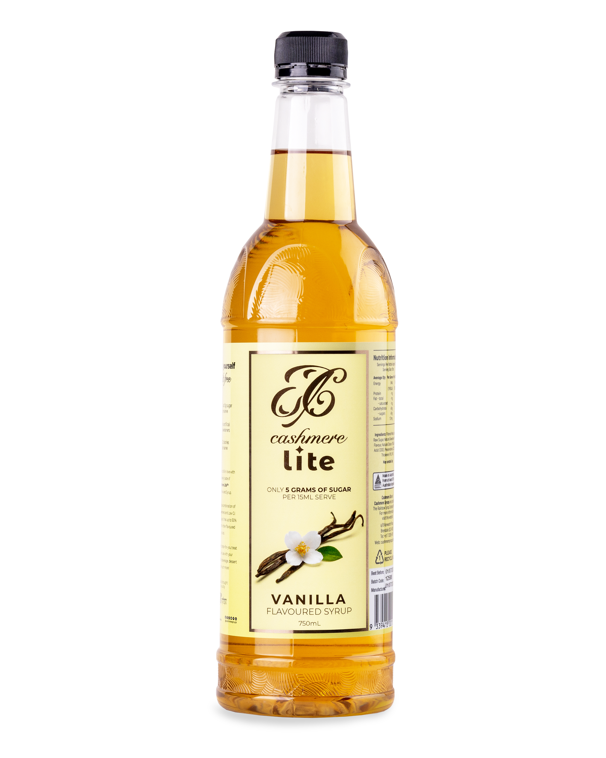 Cashmere Lite Vanilla Flavoured Syrup