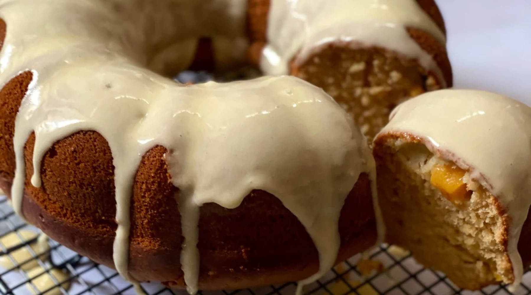 Peach & Mango Bundt Cake Recipe!