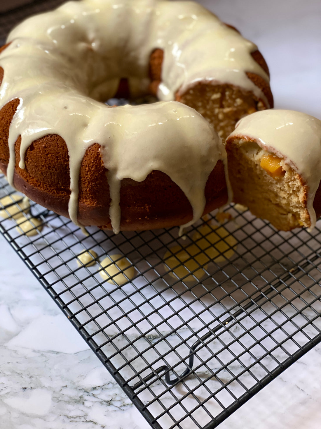 Peach & Mango Bundt Cake Recipe!