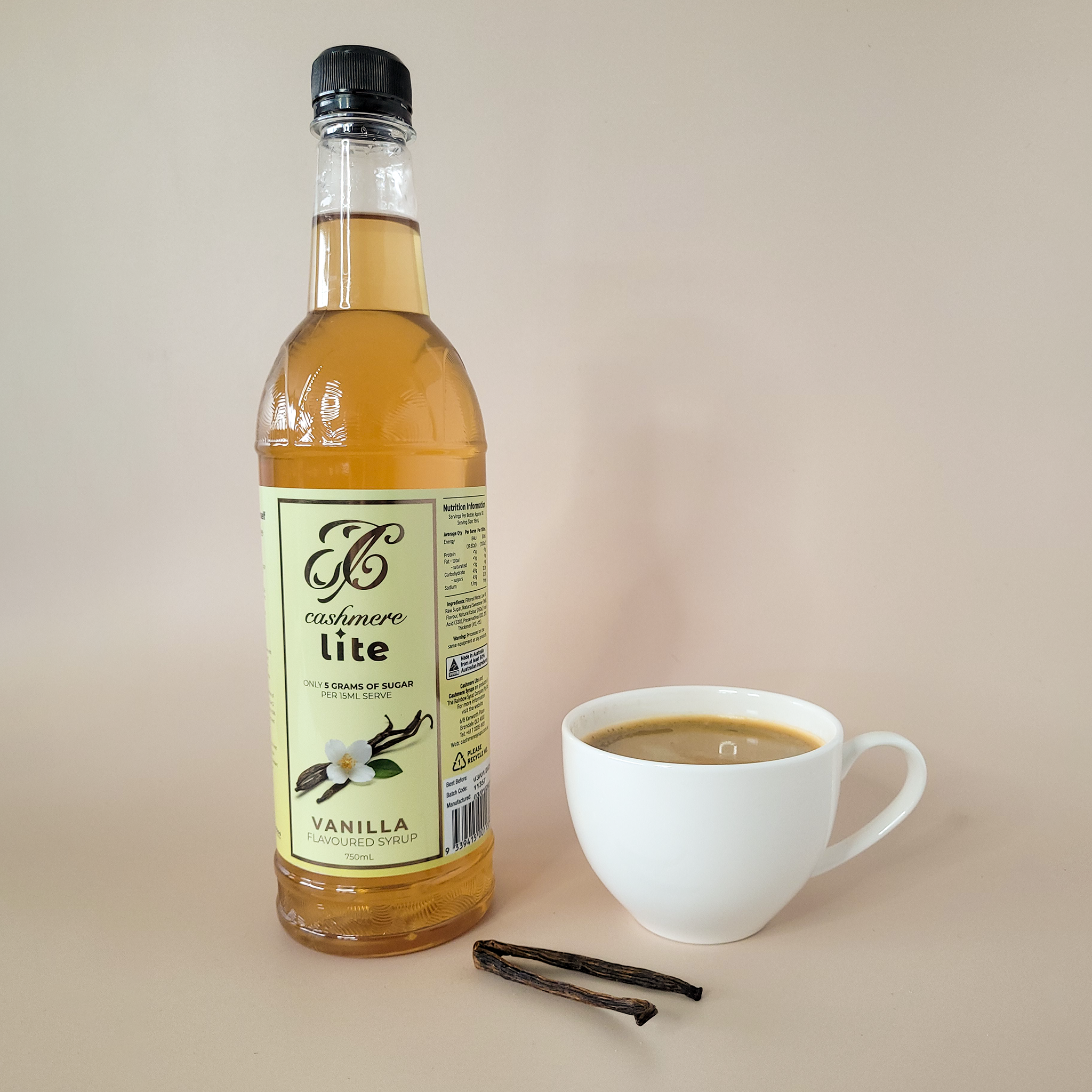 Cashmere Lite Vanilla Flavoured Syrup